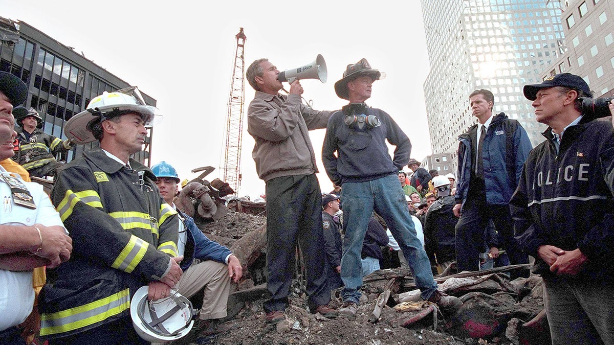 Beckwith and Bush at World Trade Center