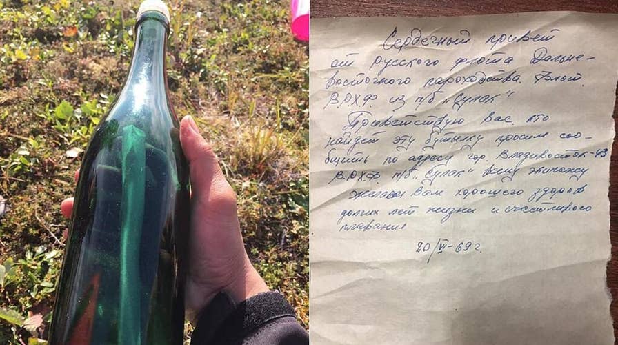 A 50-year-old Soviet message in a bottle has washed ashore in Alaska