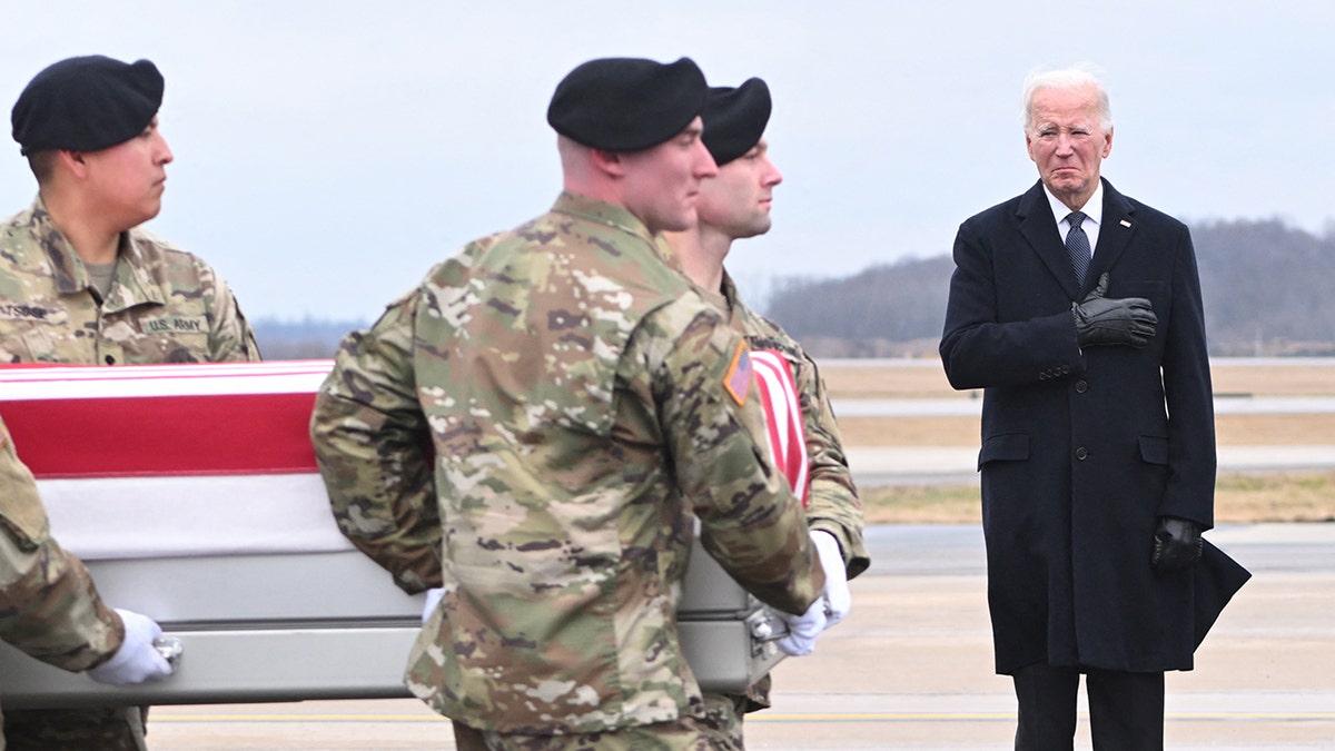 Biden attends dignified transfer of 3 fallen US soldiers