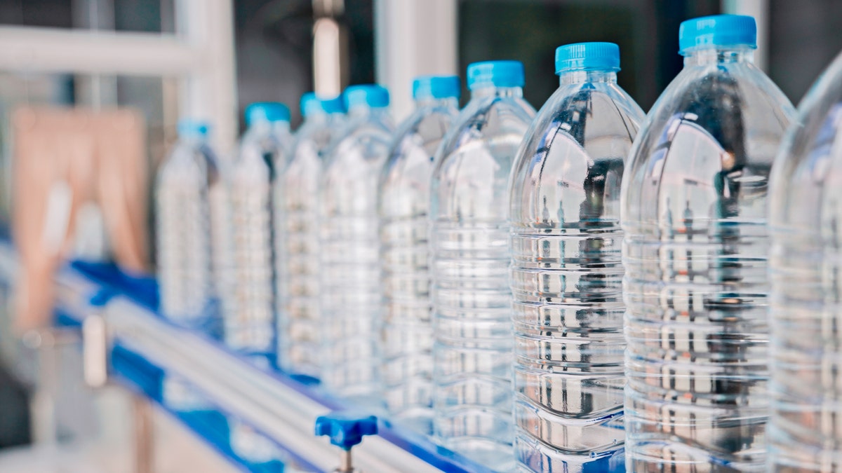 Row of bottled water