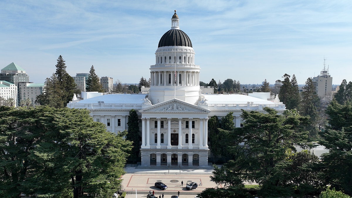 California capitol aerial view