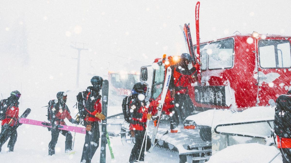 Mammoth Mountain Ski Area crew with snowplower