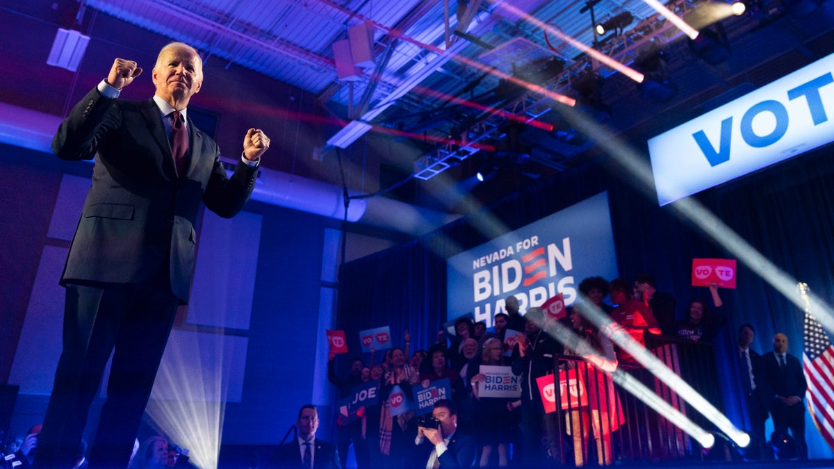 Joe Biden on stage
