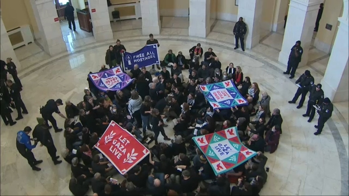 Mennonite protesters in Capitol