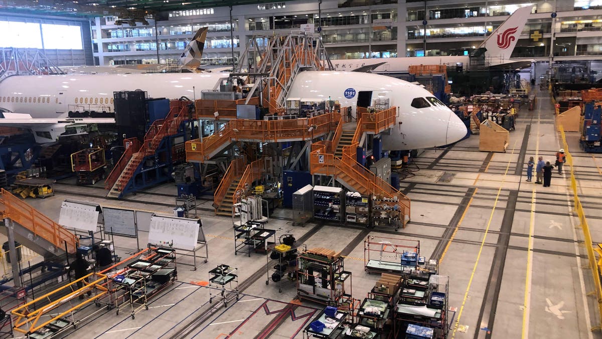 Boeing plane under construction at Charleston plant