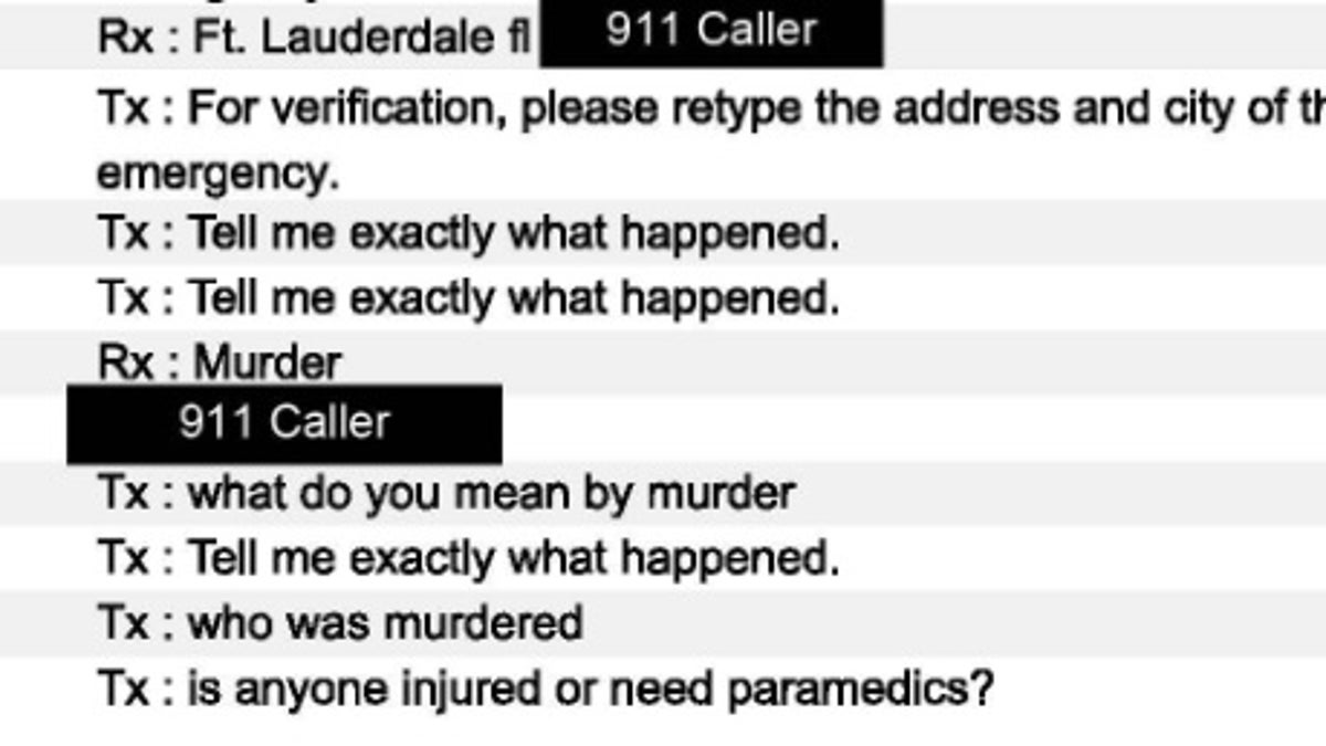 Initial 911 text on March 21 claiming "murder" without any other context, sparking a police-involved shooting