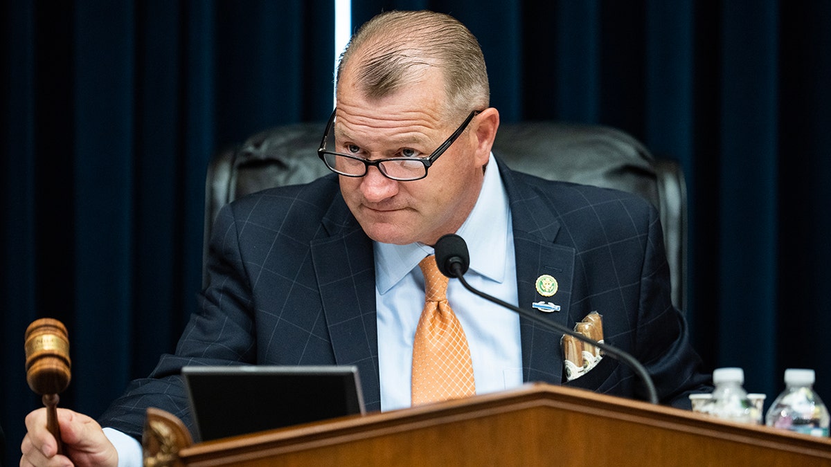 Chairman Rep. Troy Nehls, R-Texas, gavels in the House Transportation and Infrastructure Subcommittee on Railroads, Pipelines, and Hazardous Materials hearing titled "Amtrak Operations: Examining the Challenges and Opportunities for Improving Efficiency and Service," in Rayburn Building.