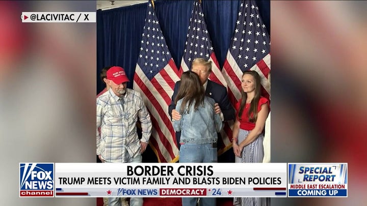 Trump attacks Biden's border policies after meeting with family of Laken Riley