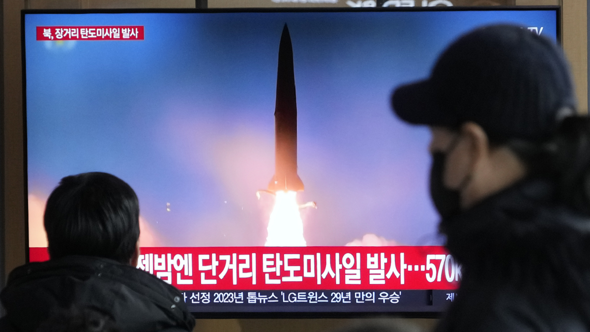 TV shows North Korean missile launch