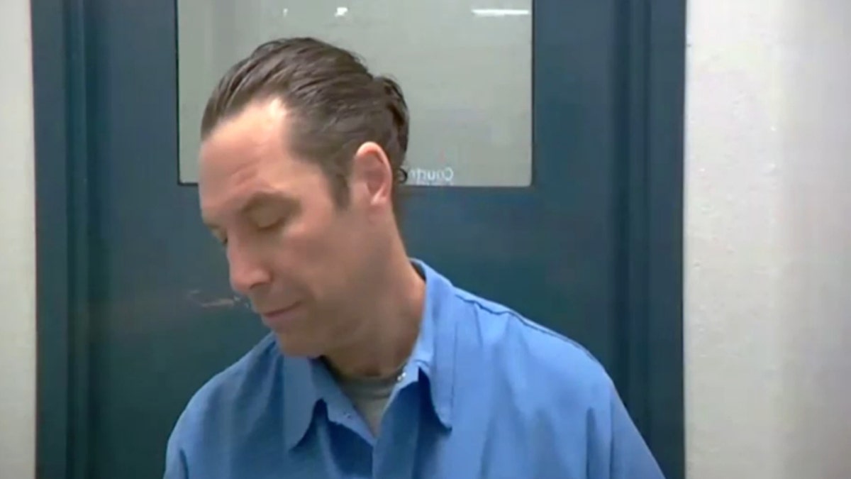 Scott Peterson clean shaved and with a pony tail