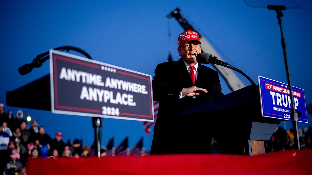 Trump at a campaign event