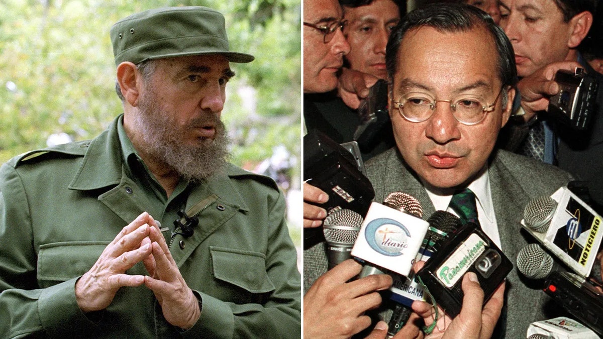 Fidel Castro, left, and Manuel Rocha