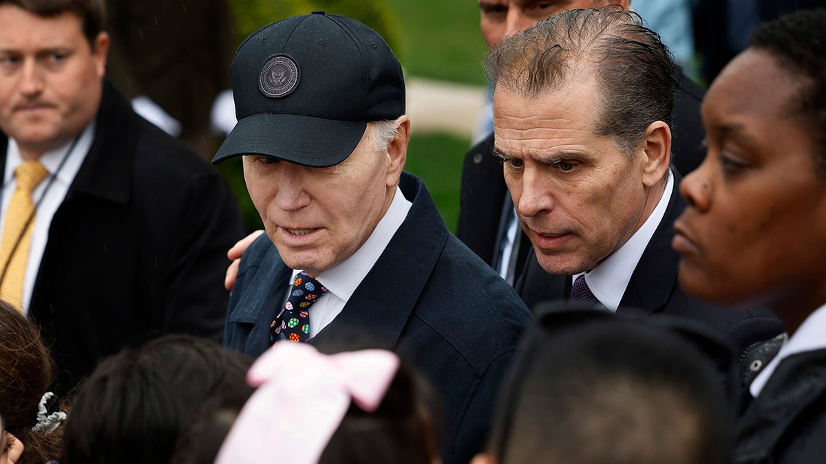 Biden and his son, Hunter, at White House egg roll