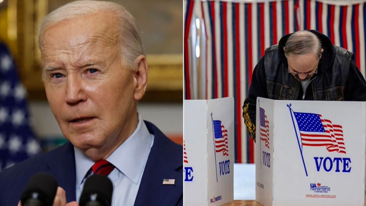 Biden voting booth
