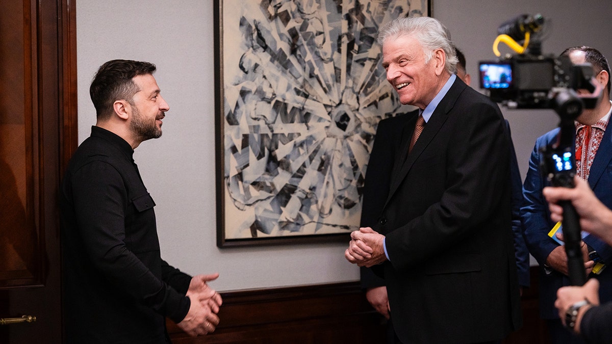 Ukrainian President Volodymyr Zelenskyy meets with Franklin Graham in Berlin