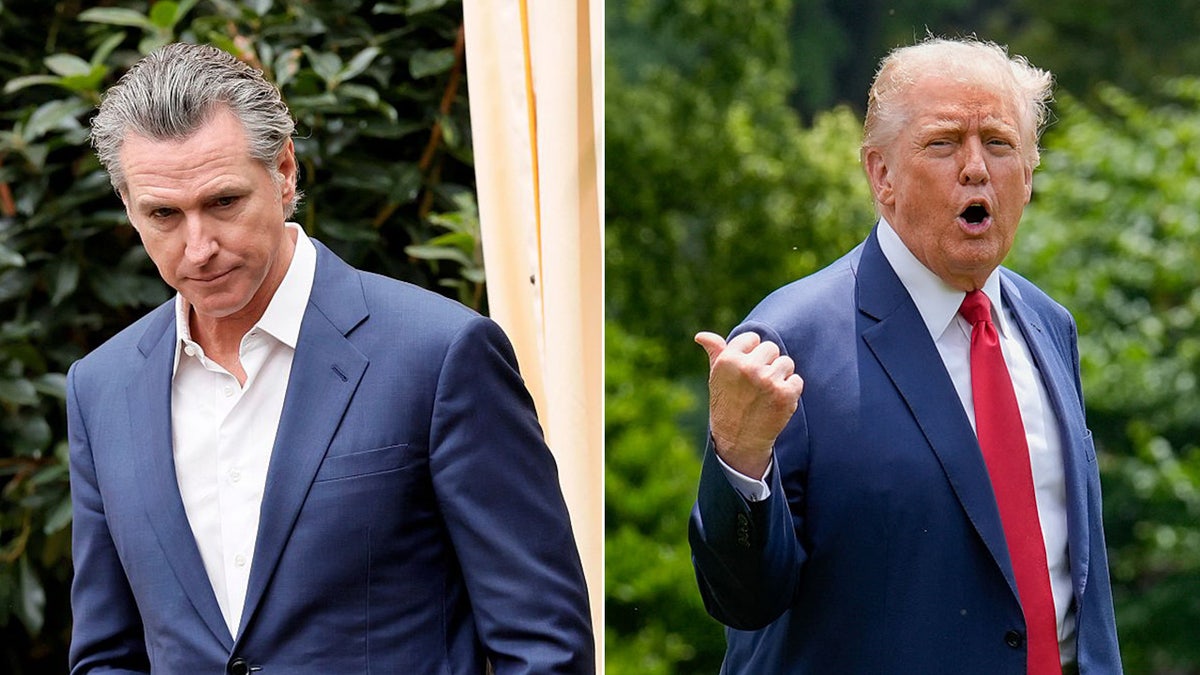 Newsom, Trump split