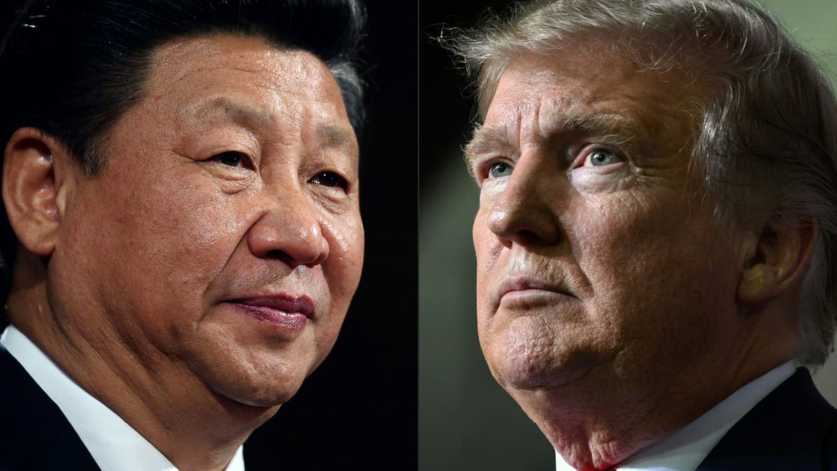 Split image of Xi Jinping and Donald Trump