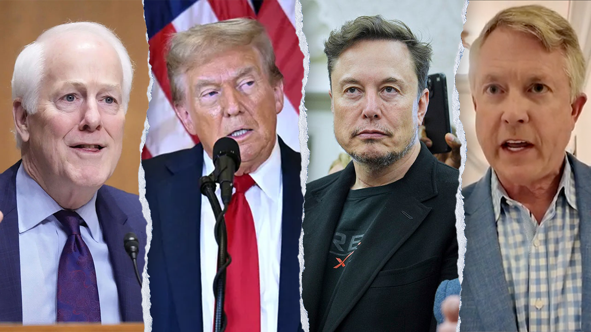 Cornyn and Marshall on left and right, Trump and Musk in middle
