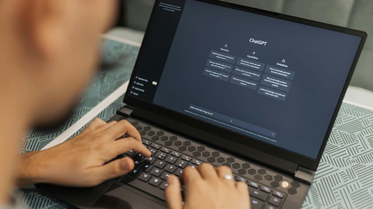 ChatGPT being used on a laptop.