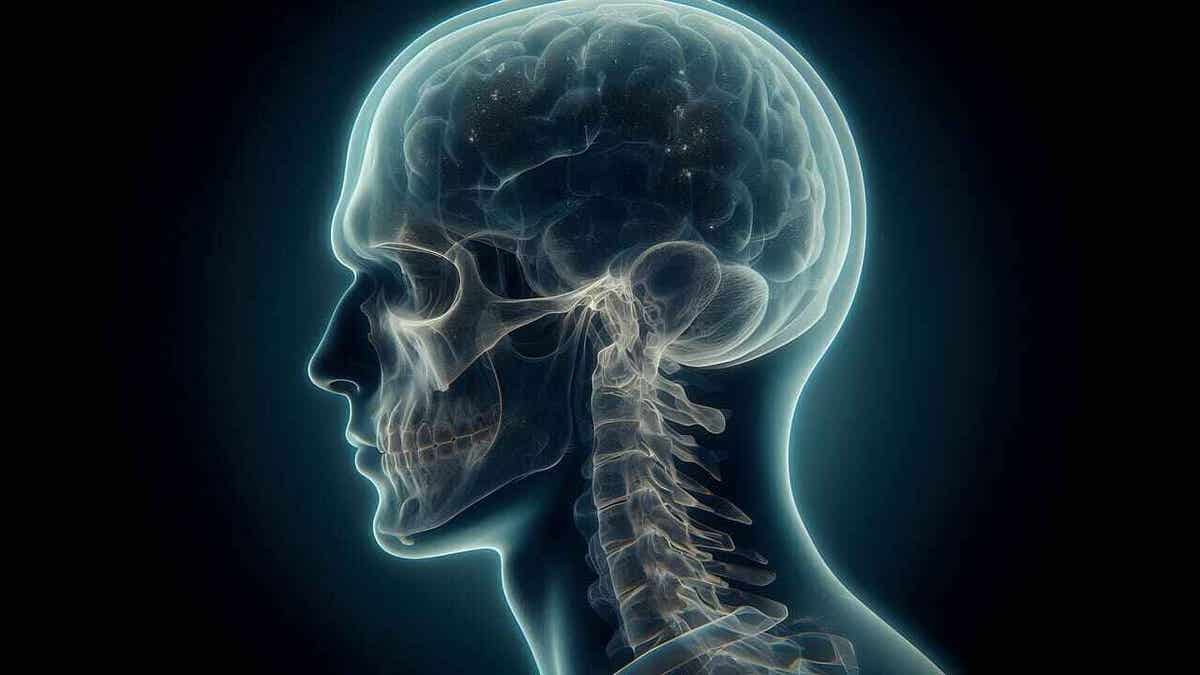 An X-ray of the brain.