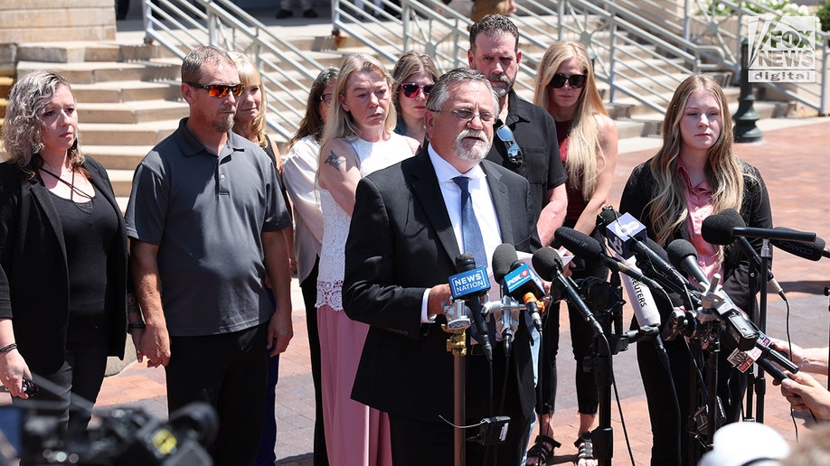 Kohberger victim Madison Mogen's family speaks to press outside of plea hearing.