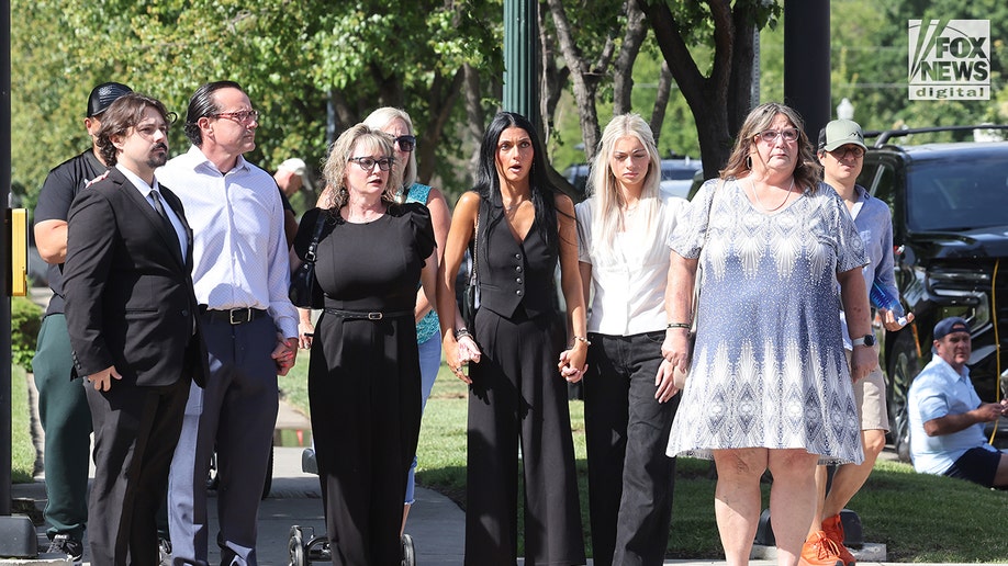 Kohberger victim Kaylee Goncalves's family arrive at court.