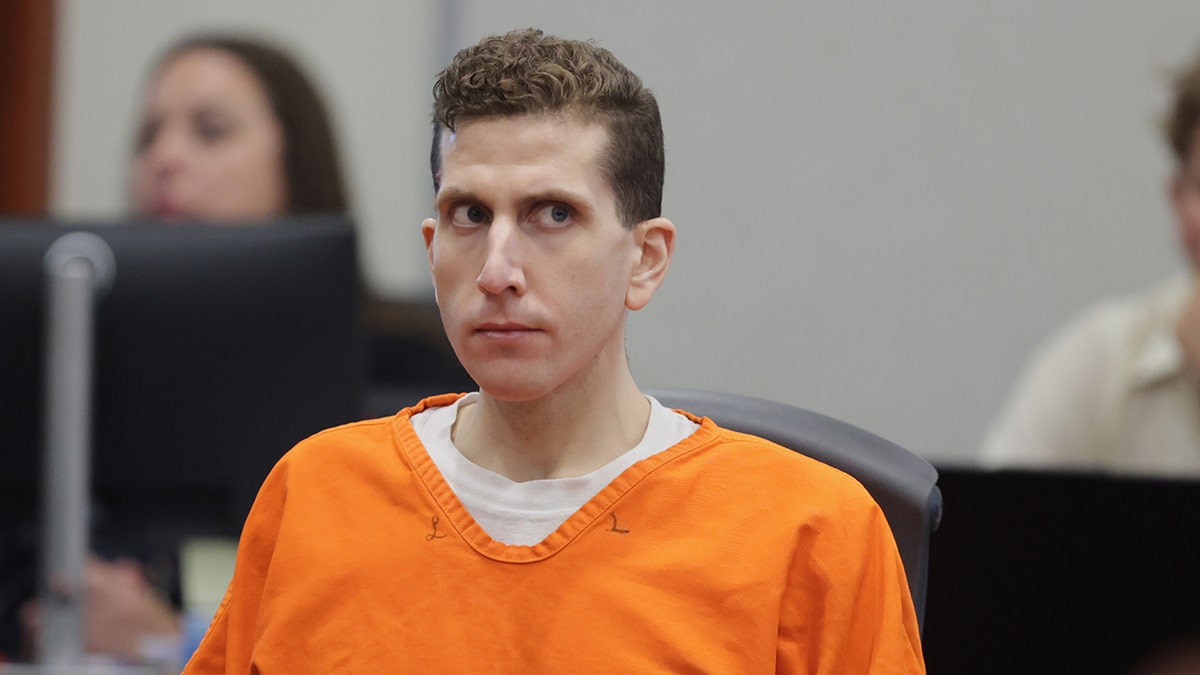 Bryan Kohberger in a prison uniform in court at his sentencing.