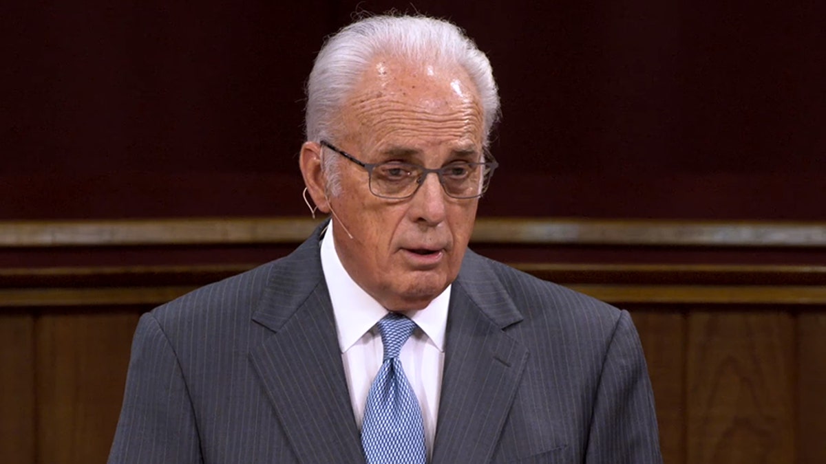 Los Angeles pastor John MacArthur preaching.