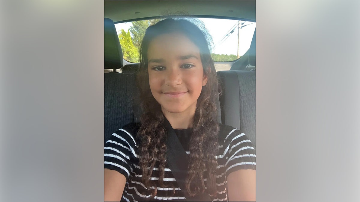 A selfie shows Melina Galanis Frattolin, a 9-year-old girl