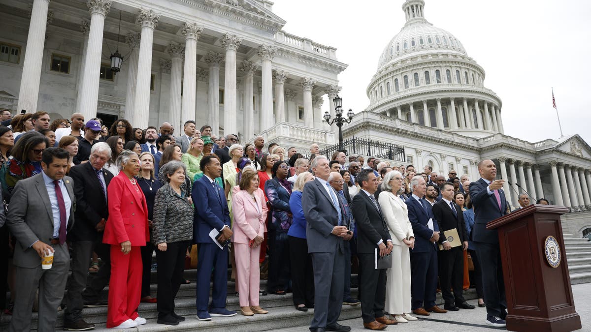 House Democrats gather on Capitol Hill