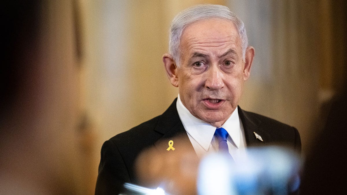 Israeli Prime Minister Benjamin Netanyahu at the US Capitol
