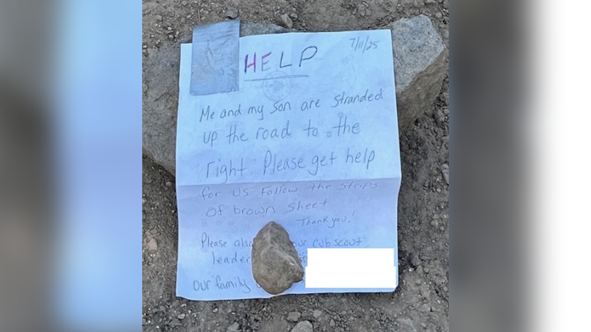 Mom leaves help notes in forest 