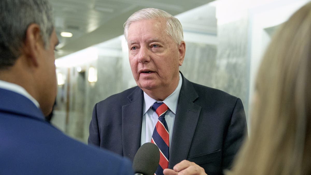 Lindsey Graham speaks to reporters