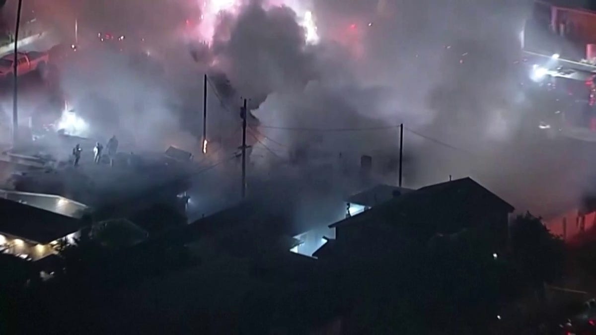 Fire believed to have been started by fireworks in Los Angeles