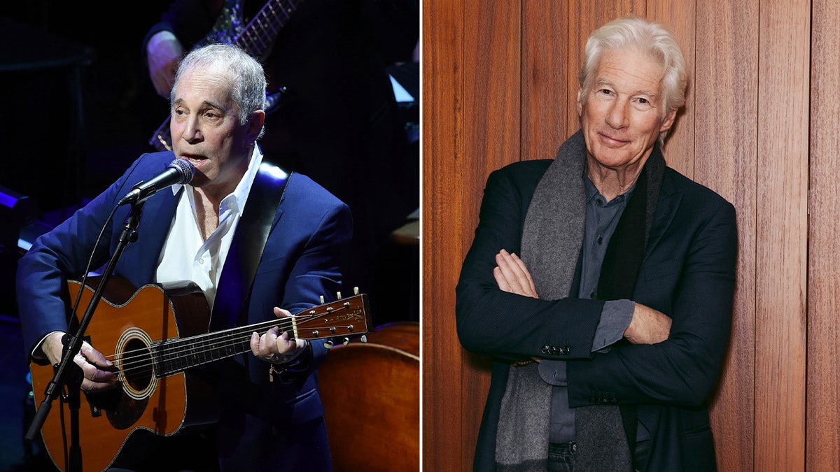Paul Simon next to Richard Gere