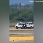 Pilot with ‘ideological motive’ steals small aircraft and disrupts major international airport operations