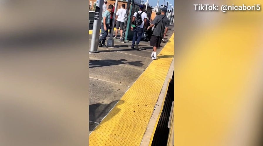 Bystanders beat man who grabbed woman on NYC subway platform, viral video shows