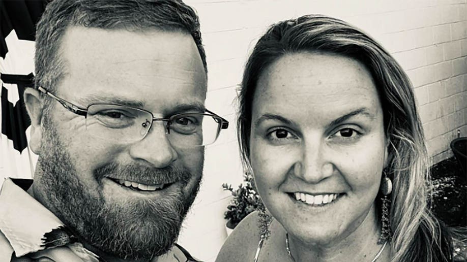 Reece and Paula Zunker in black and white photo