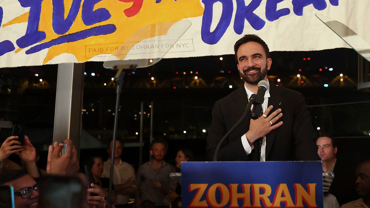 Zohran Mamdni at a campaign rally