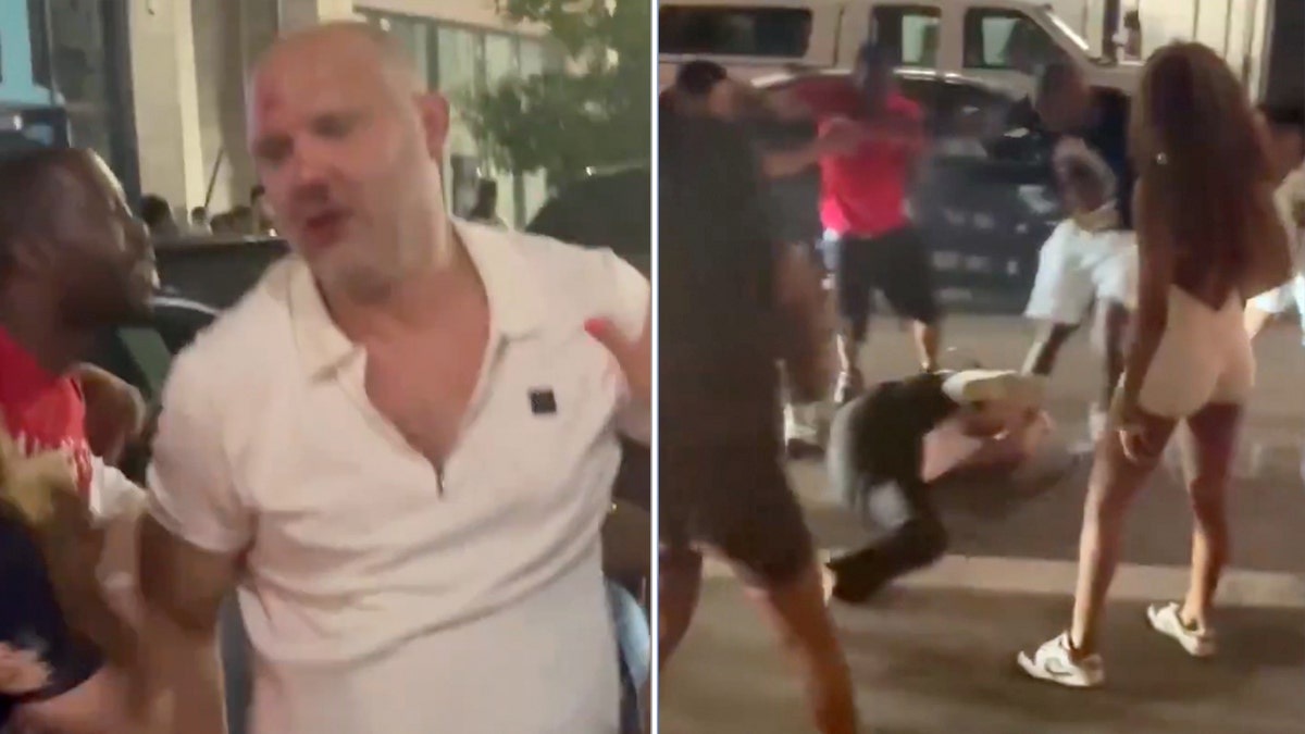 Cincinnati mob beat-down split image