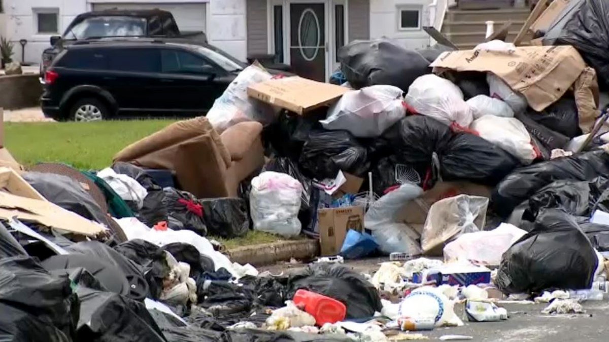 piles of overflowing garbage