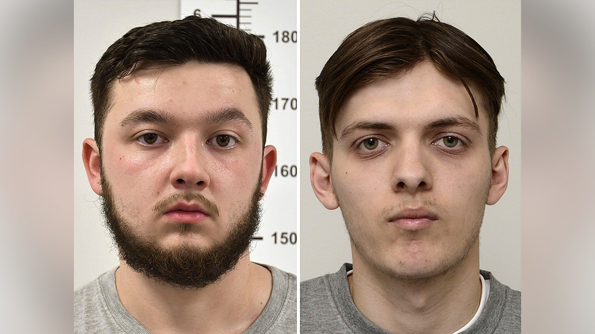 These undated handout photos provided by the London Metropolitan Police on Wednesday, June 4, 2025, show Dylan Earl, left and Jake Reeves, right.