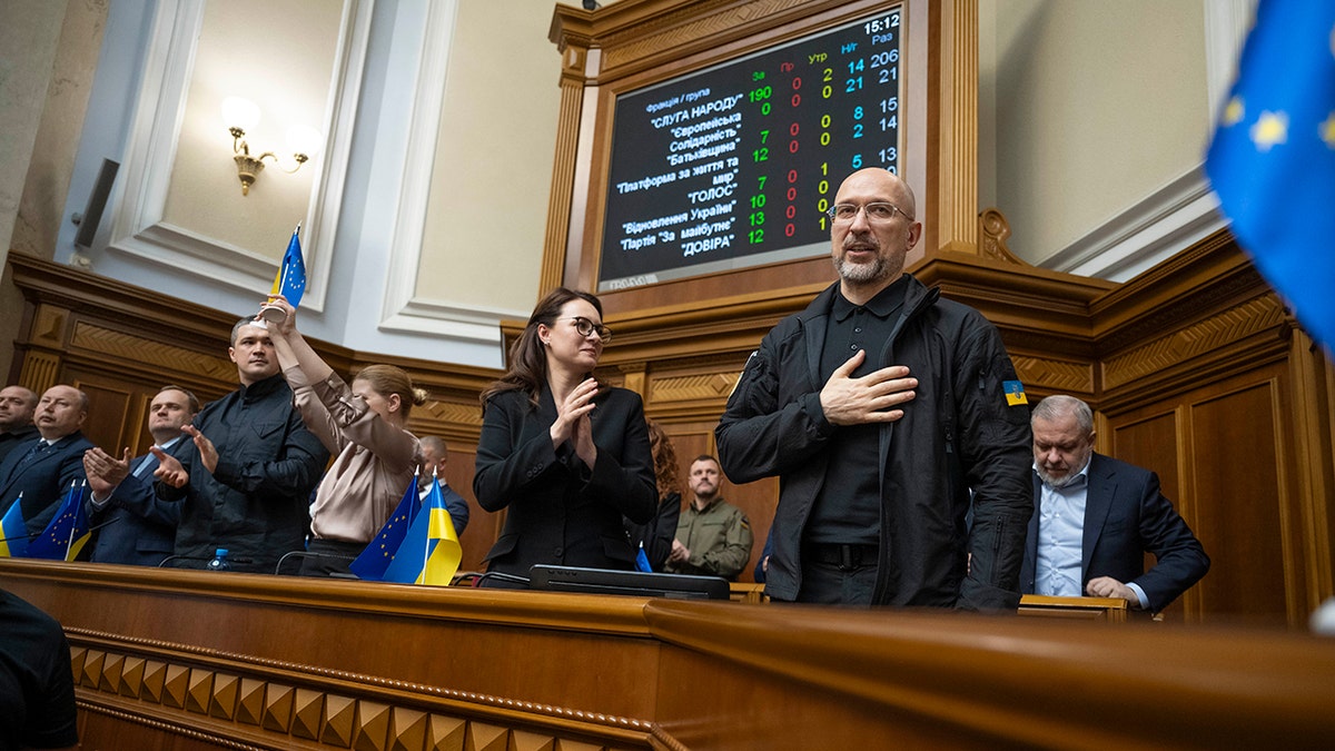 Svyrydenko and Shmyhal in Ukrainian parliament