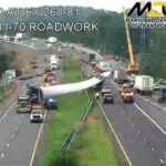 Wind turbine blade crashes into traffic on busy Northeast interstate