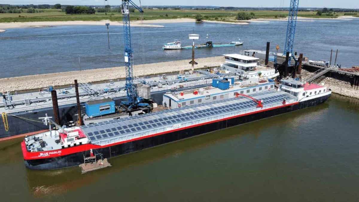 The Blue Marlin is the world's first hybrid solar cargo ship.