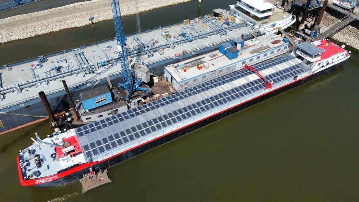 The Blue Marlin is the world's first hybrid solar cargo ship.
