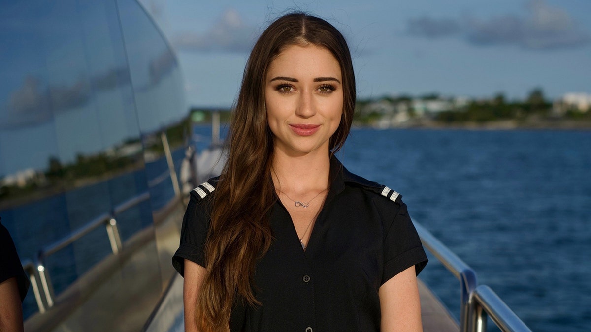 Paige Bell onboard yacht