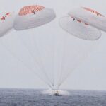 Astronauts splash down in Pacific after completing ISS mission that relieved stranded crew members