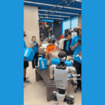 Humanoid robot turns heads at NYC sneaker store