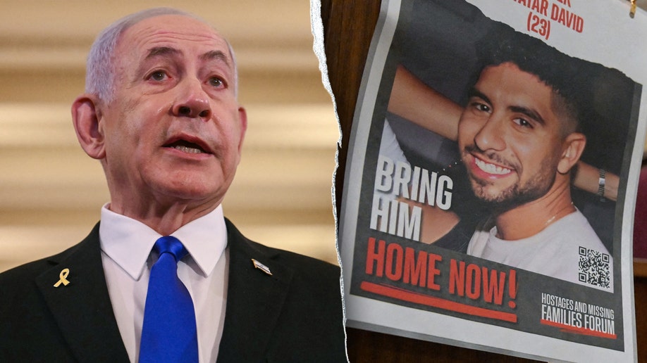 Netanyahu and Evyatar David missing poster